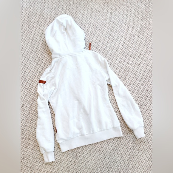 Wanakome Athena Ivory Full-Zip Hoodie S white hooded zip jacket fleece - Picture 9 of 10
